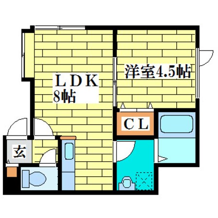 真栄 徒歩3分 2階の物件間取画像